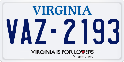 VA license plate VAZ2193