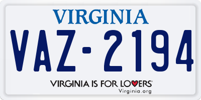 VA license plate VAZ2194