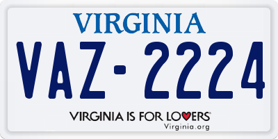 VA license plate VAZ2224
