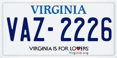 VA license plate VAZ2226