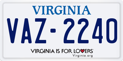 VA license plate VAZ2240