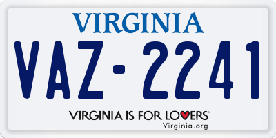 VA license plate VAZ2241