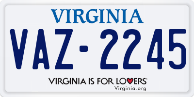 VA license plate VAZ2245