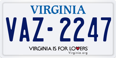 VA license plate VAZ2247