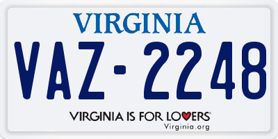 VA license plate VAZ2248