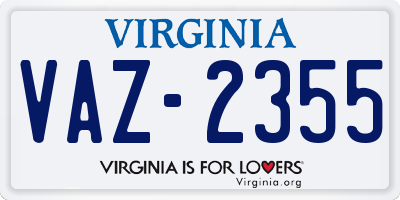 VA license plate VAZ2355