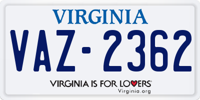 VA license plate VAZ2362