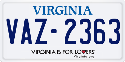VA license plate VAZ2363