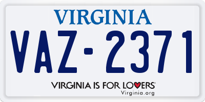 VA license plate VAZ2371