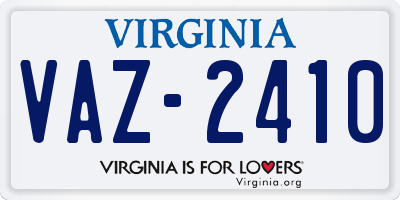 VA license plate VAZ2410
