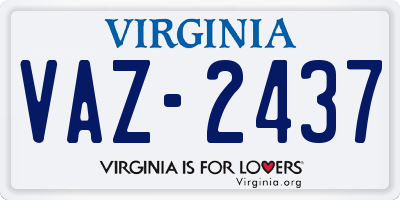 VA license plate VAZ2437