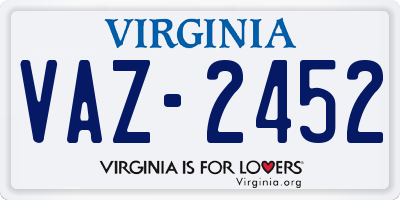 VA license plate VAZ2452