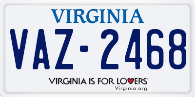 VA license plate VAZ2468