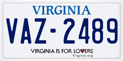 VA license plate VAZ2489