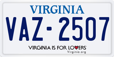 VA license plate VAZ2507