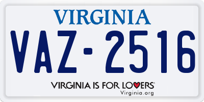 VA license plate VAZ2516