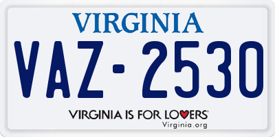 VA license plate VAZ2530