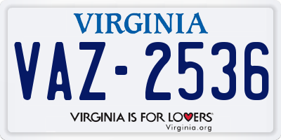 VA license plate VAZ2536
