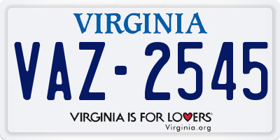 VA license plate VAZ2545