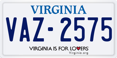 VA license plate VAZ2575