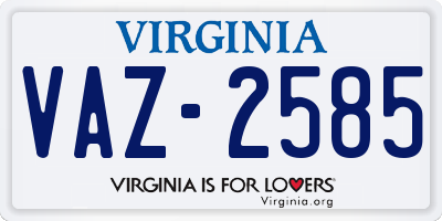 VA license plate VAZ2585