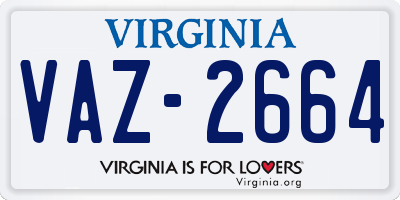 VA license plate VAZ2664