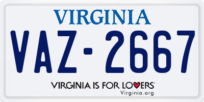 VA license plate VAZ2667