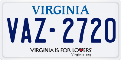 VA license plate VAZ2720