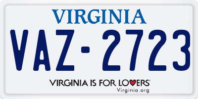 VA license plate VAZ2723