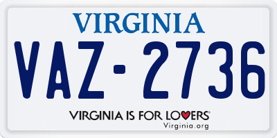 VA license plate VAZ2736