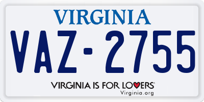 VA license plate VAZ2755