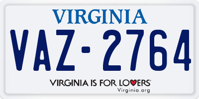 VA license plate VAZ2764