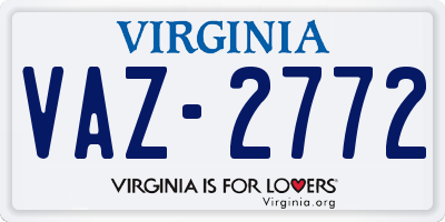 VA license plate VAZ2772