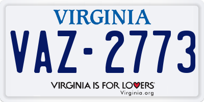 VA license plate VAZ2773