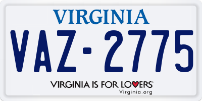 VA license plate VAZ2775