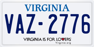 VA license plate VAZ2776