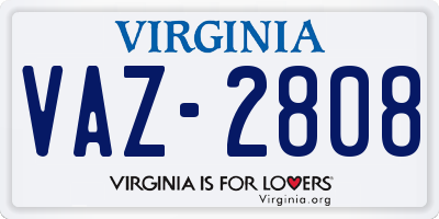 VA license plate VAZ2808