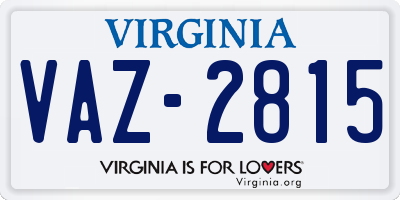 VA license plate VAZ2815