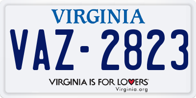 VA license plate VAZ2823