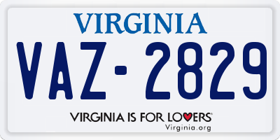 VA license plate VAZ2829