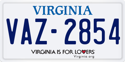 VA license plate VAZ2854