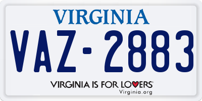 VA license plate VAZ2883