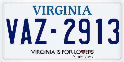 VA license plate VAZ2913