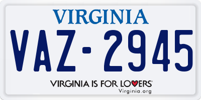 VA license plate VAZ2945