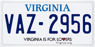 VA license plate VAZ2956