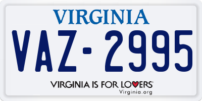 VA license plate VAZ2995