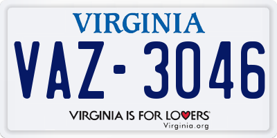 VA license plate VAZ3046