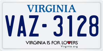VA license plate VAZ3128