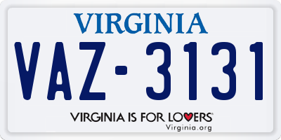 VA license plate VAZ3131