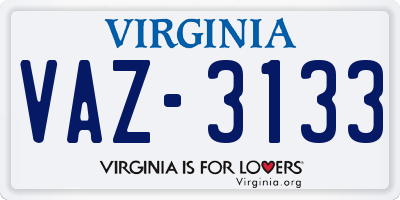 VA license plate VAZ3133